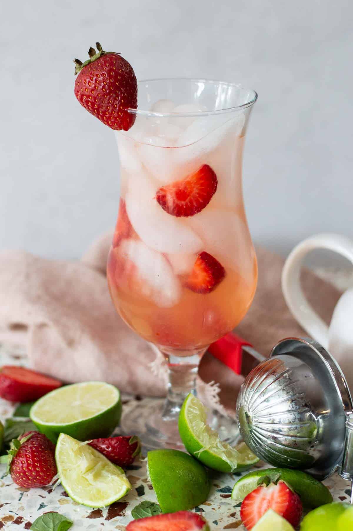 Strawberry Mocktail in a glass