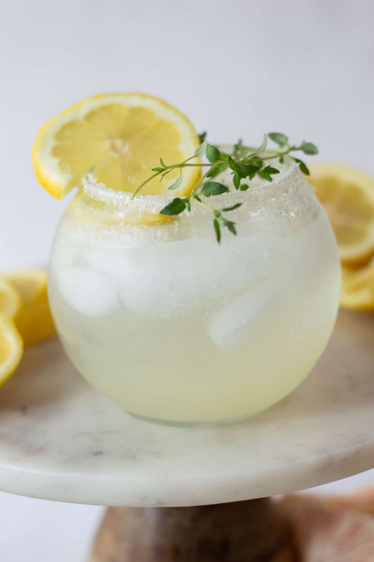 Lemon Mocktail with thyme