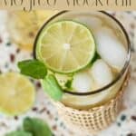 Virgin Mojito Recipe in a glass with limes