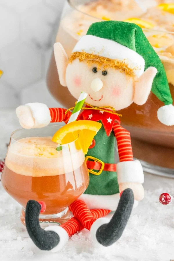 christmas punch in a glass