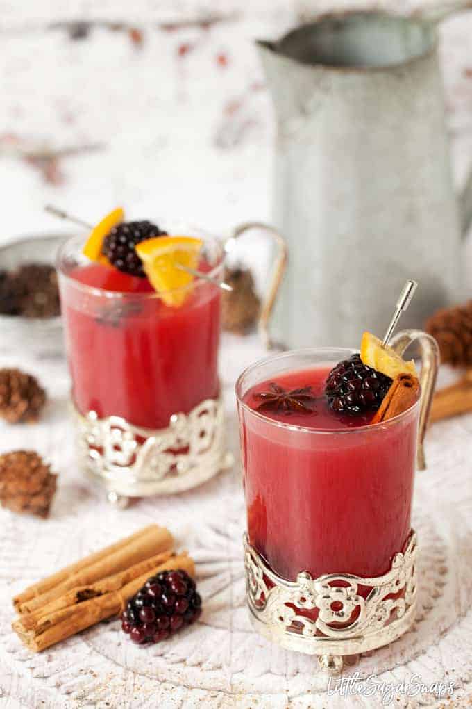 christmas punch in a glass