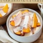 peaches and cream dessert pin