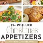 Appetizers for Christmas Potluck (75+ Recipes) pin