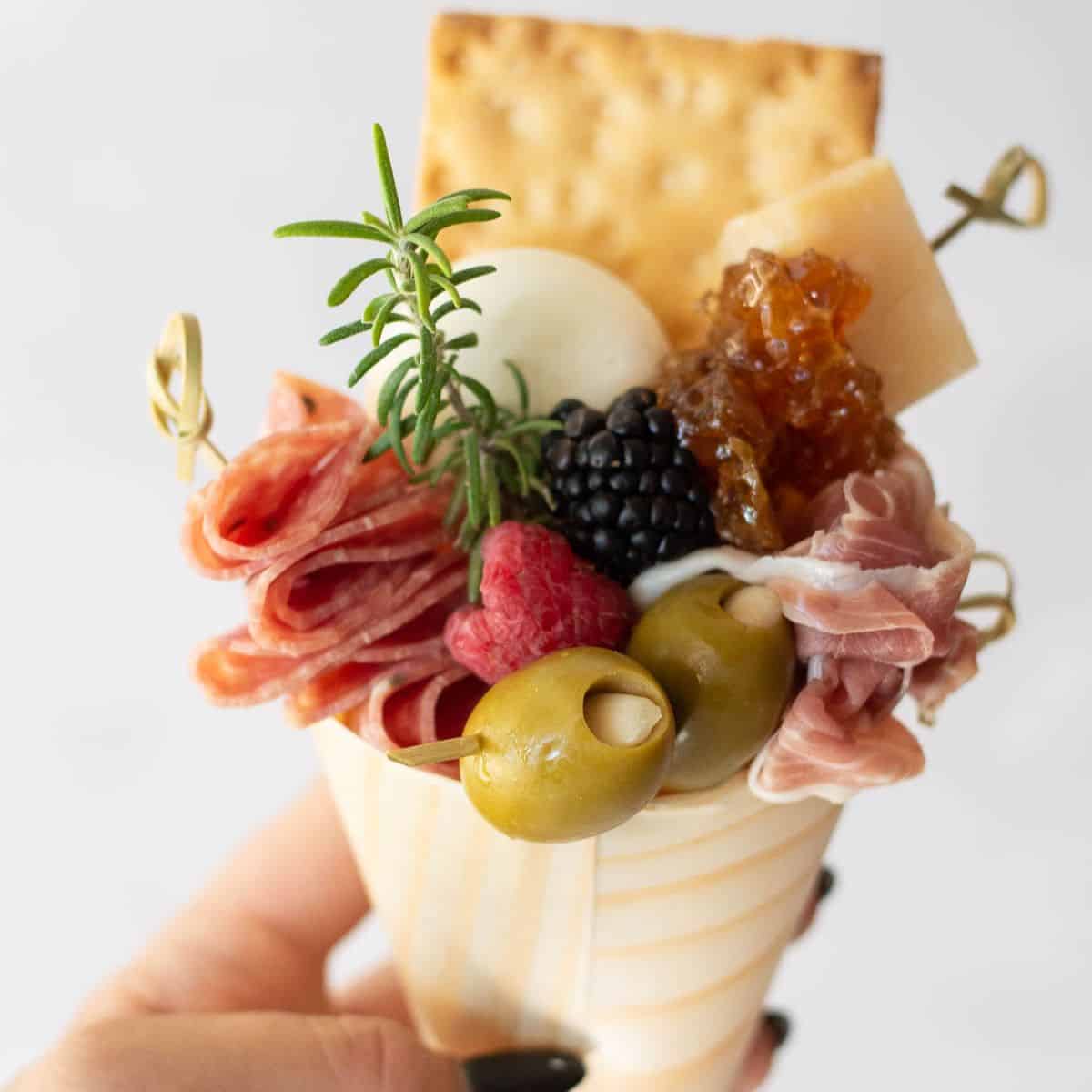 How to Make Charcuterie Cones - This Vivacious Life