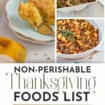 Thanksgiving Non Perishable Foods List pin