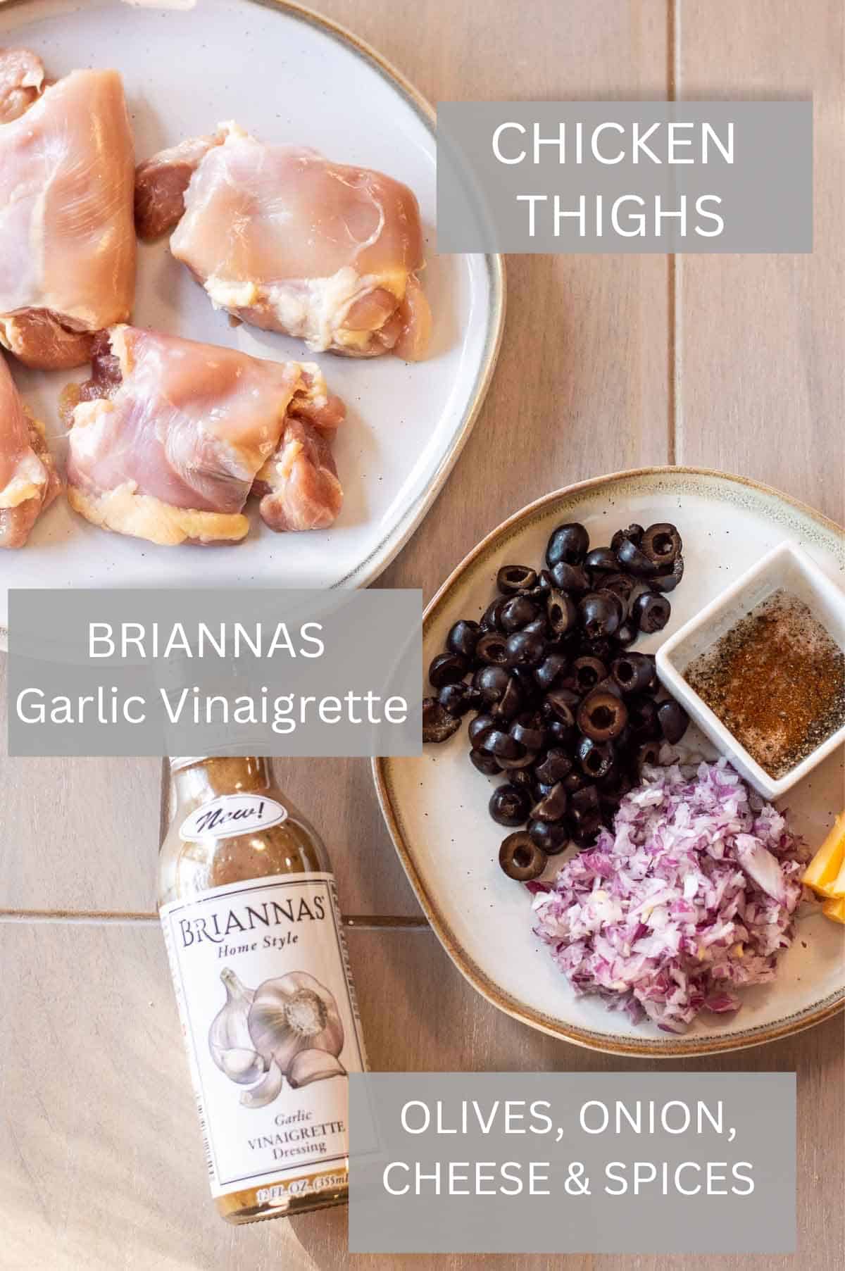 Garlic Stuffed Chicken Thighs Ingredients