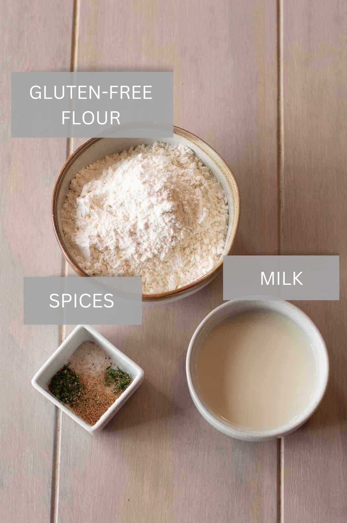 Gluten Free Dumplings ingredients