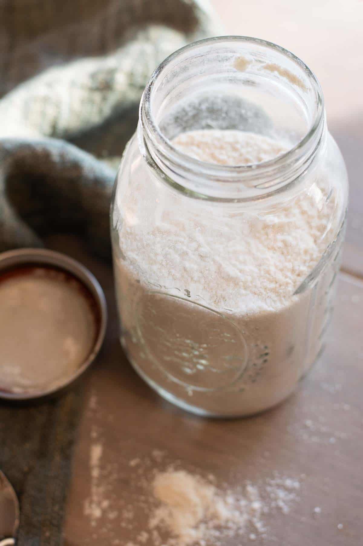 gluten free pancake mix in a jar