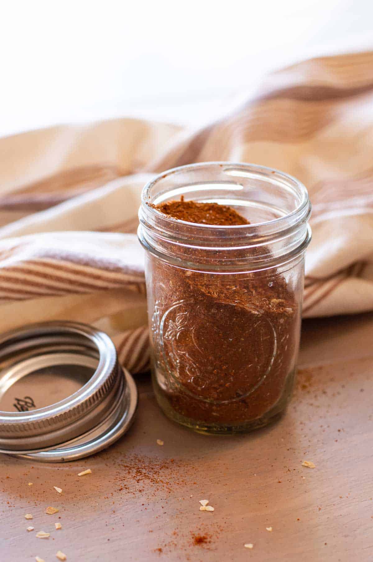 gluten free taco seasoning in a jar