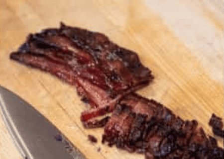 bacon on a cutting board