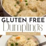 Gluten Free Dumplings pin for Pinterest