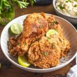 Gluten Free Fried Chicken in a large bowl