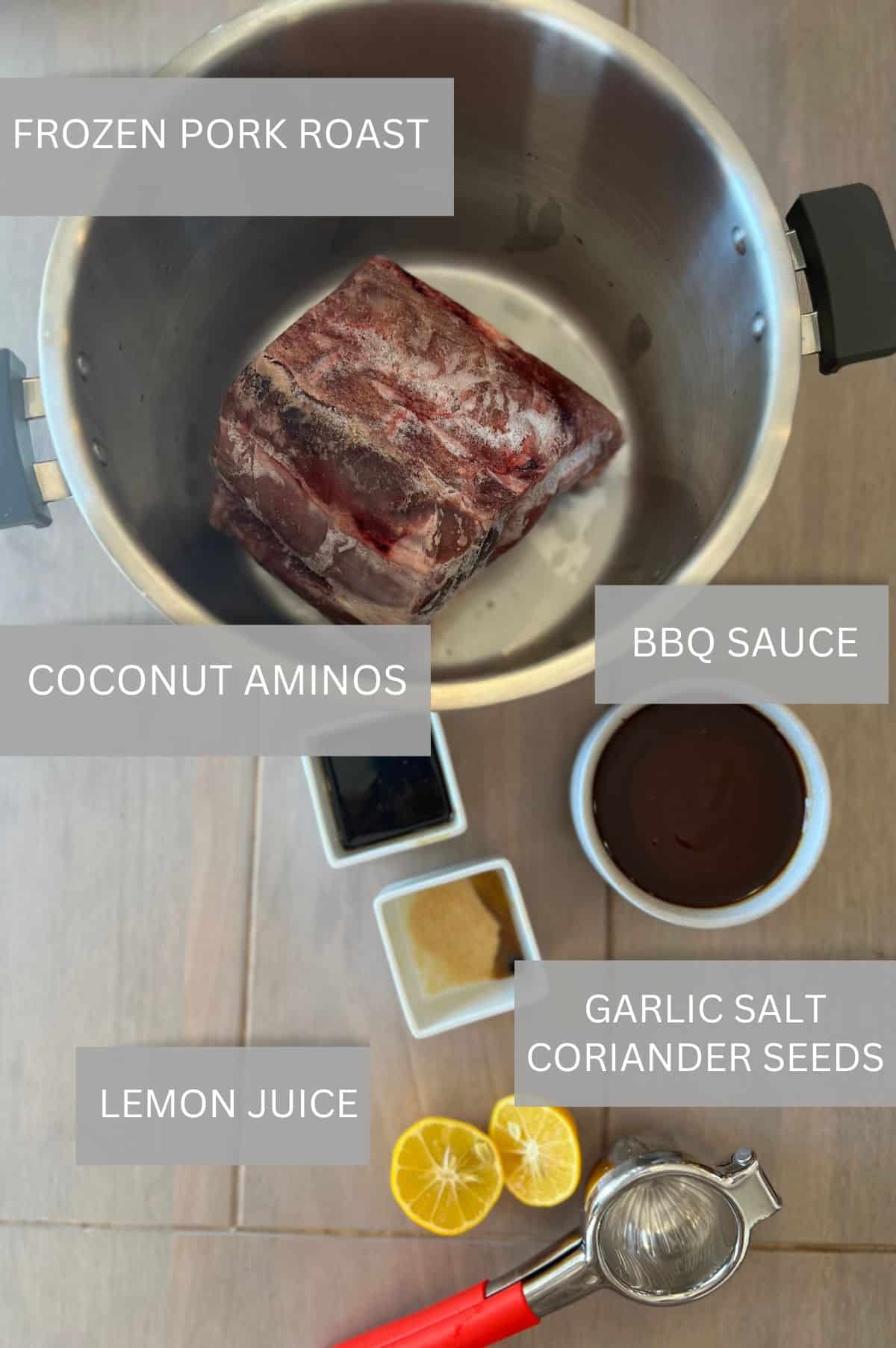 Instant pot pork from frozen ingredients