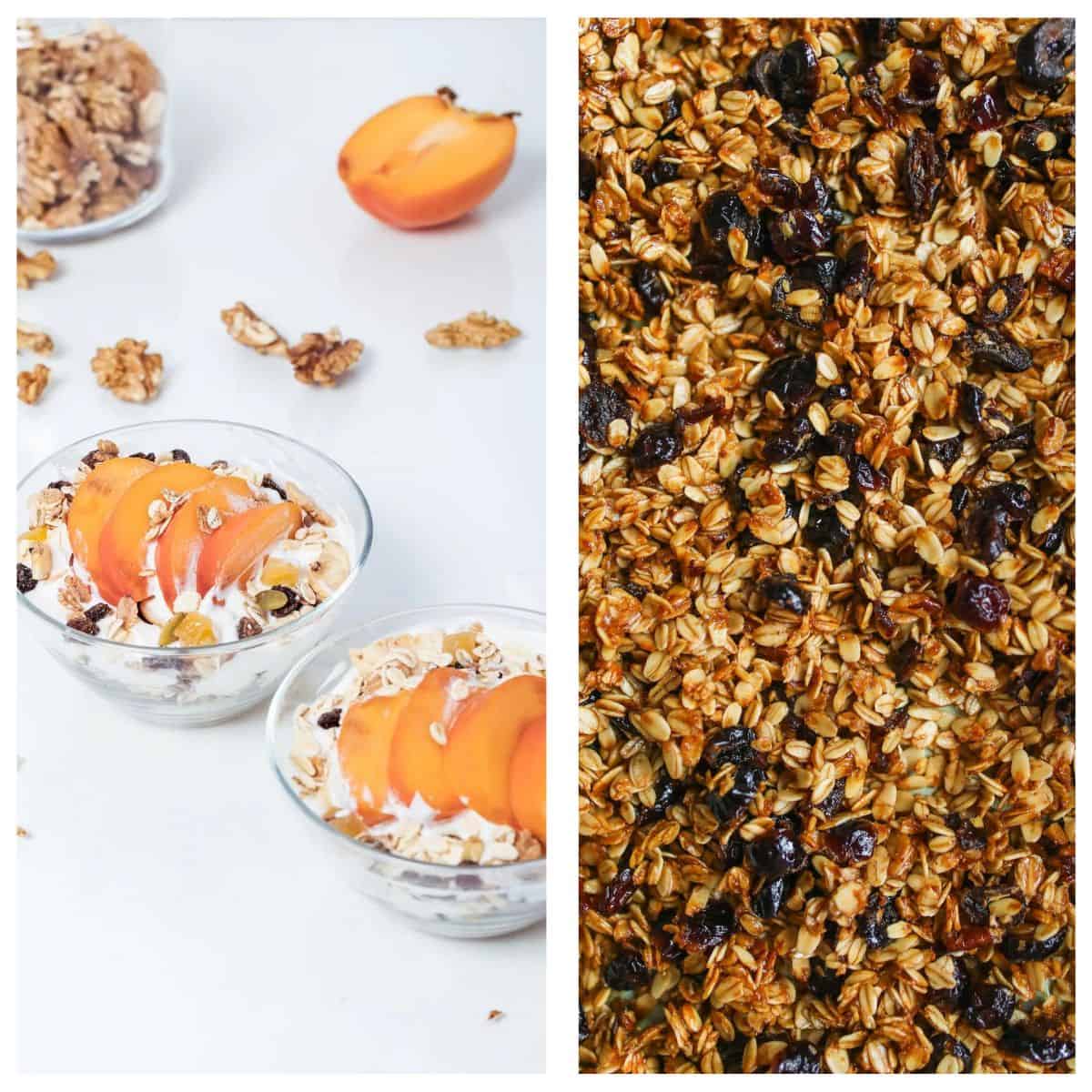 Muesli vs granola collage