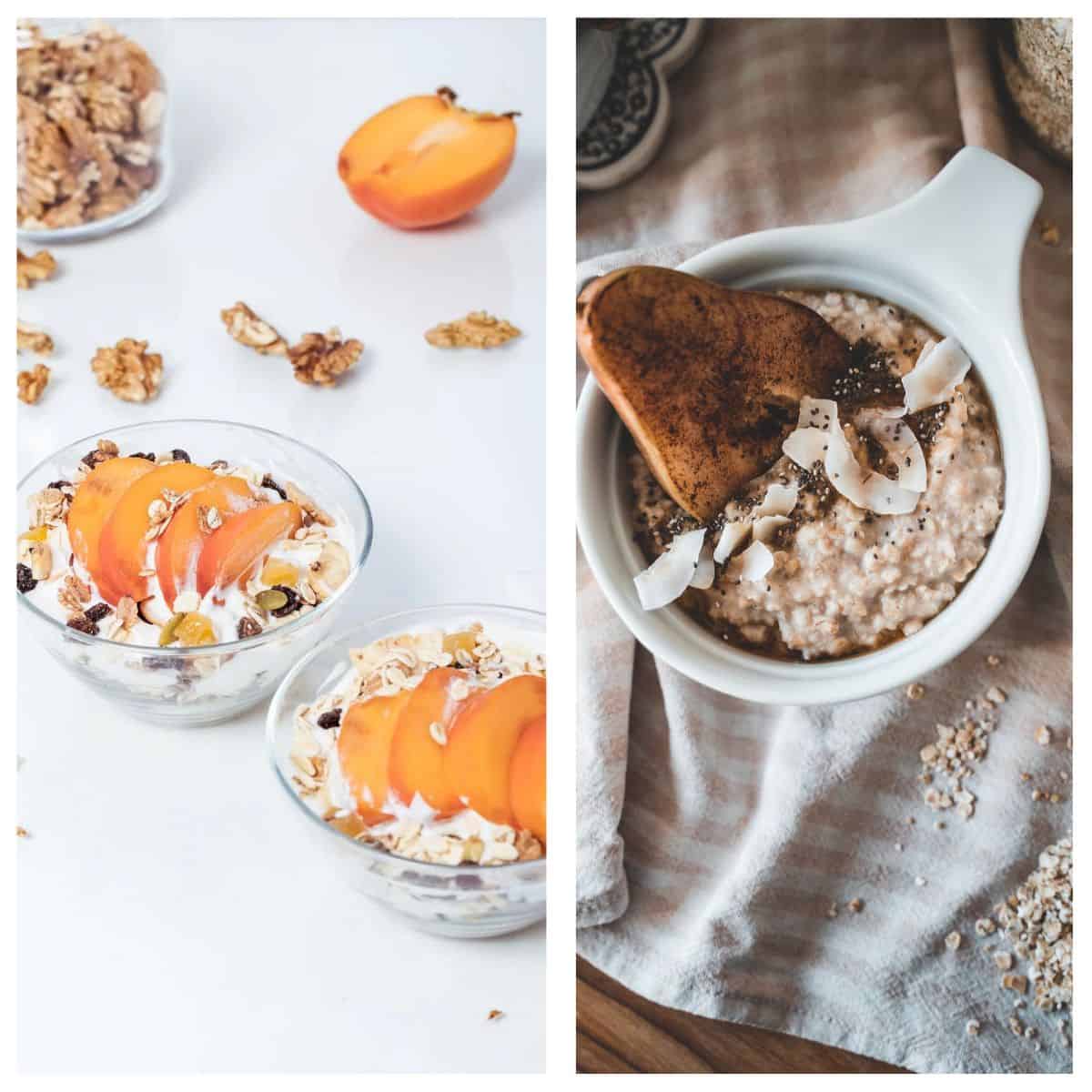 Muesli vs Oatmeal collage