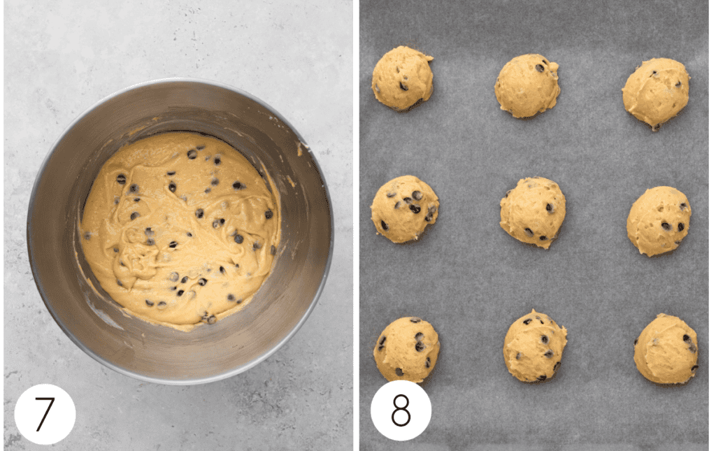 step by step instructions of how to make gluten free chocolate chip cookies