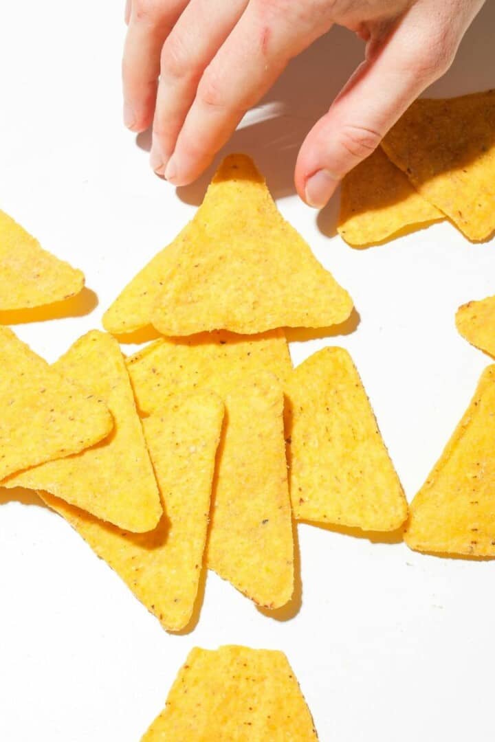 Gluten Free Chips triangles with hand