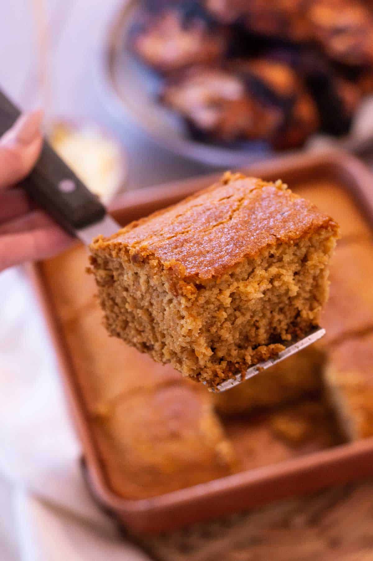 cornbread stacked with honey butter