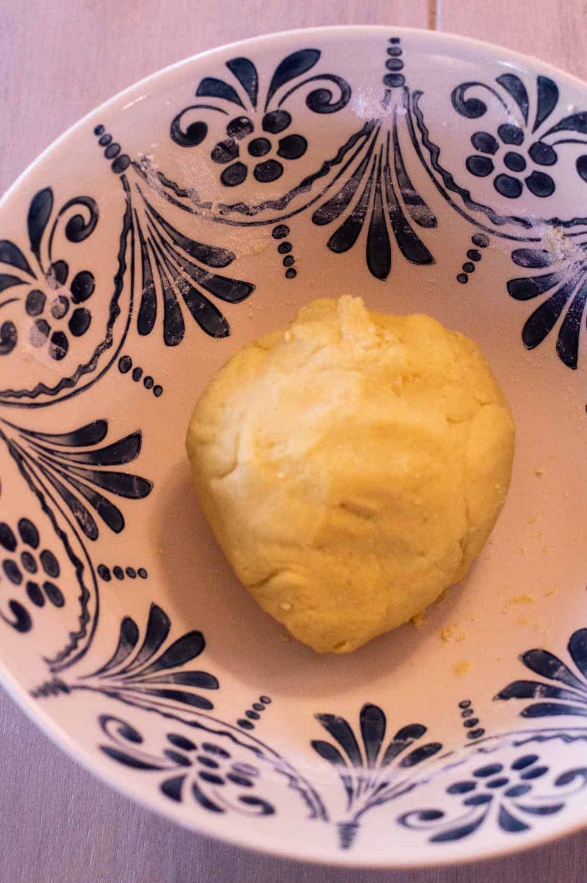 Gluten Free Egg Noodles dough in a bowl