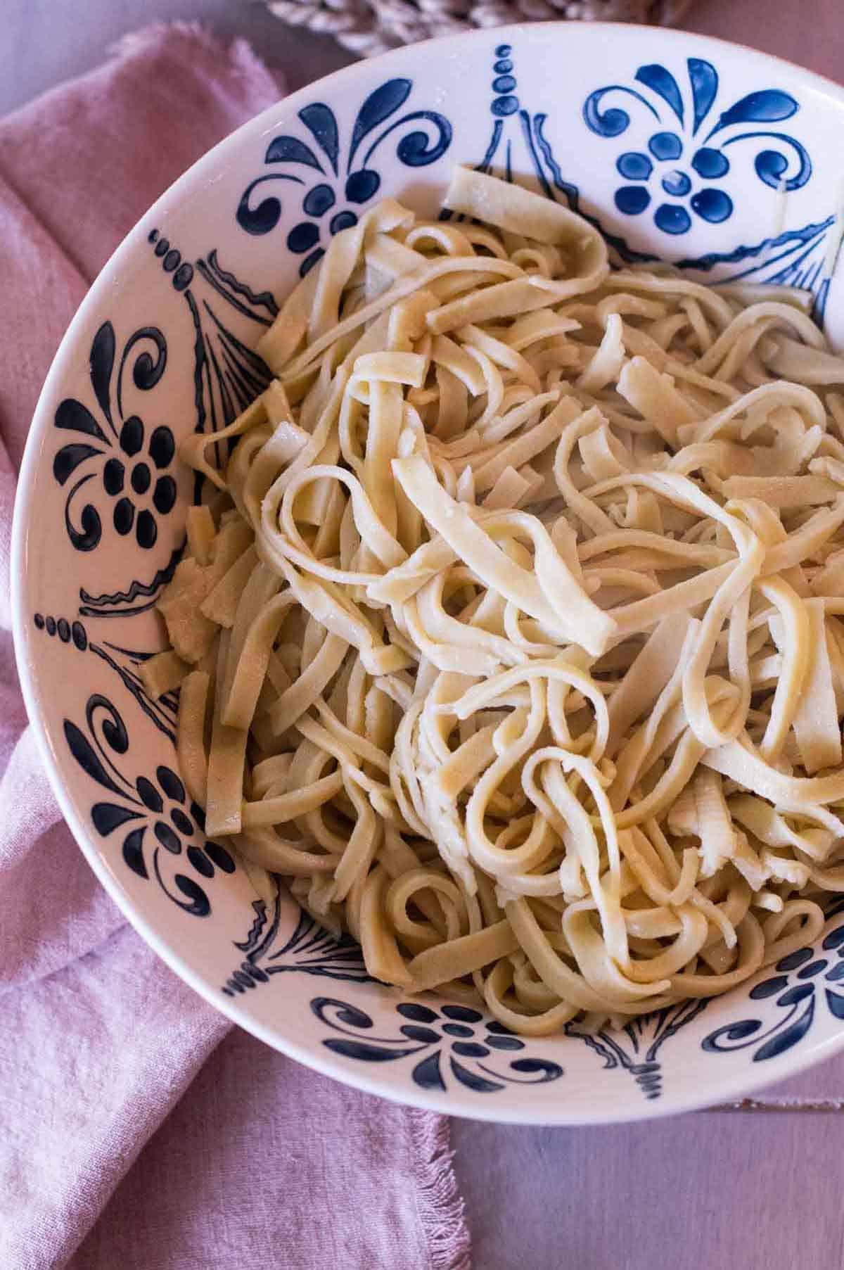 Gluten Free Egg Noodles in a bowl