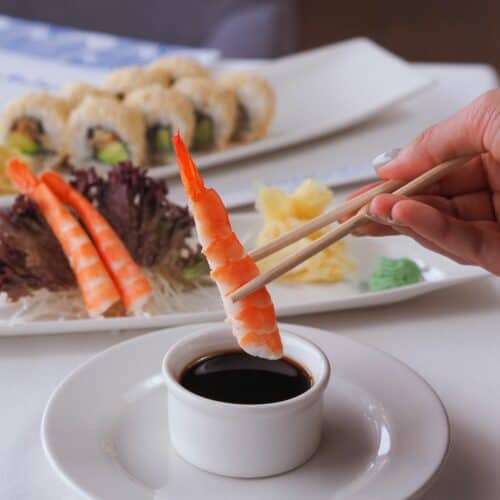 Gluten Free Soy Sauce and sushi