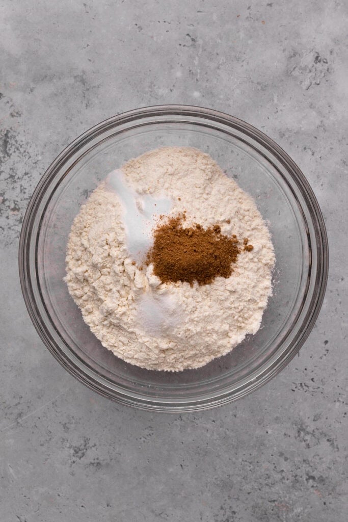 Gluten free pumpkin cupcakes ingredients in a bowl