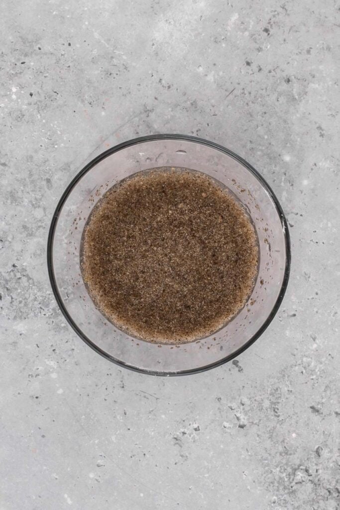 chia seed mixture in a bowl for gluten free crescent rolls