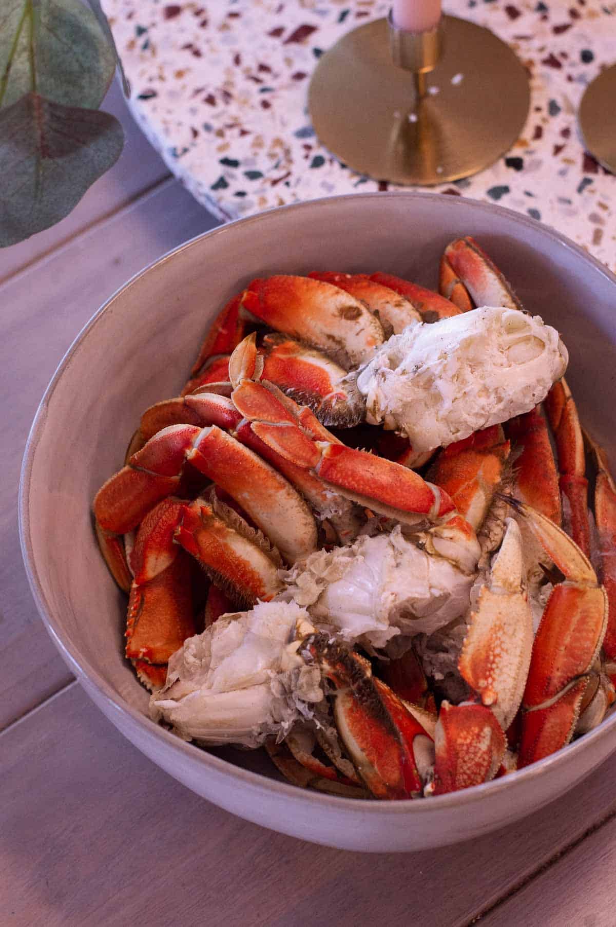 Crab Legs in a bowl