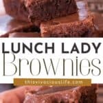 Lunch Lady Brownies pin image