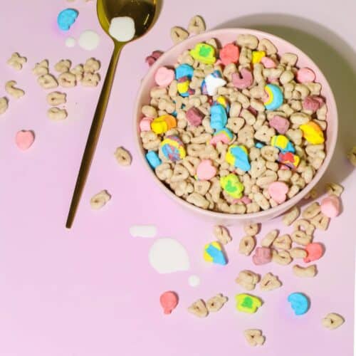 Gluten Free Cereal ini a bowl with marshmallows