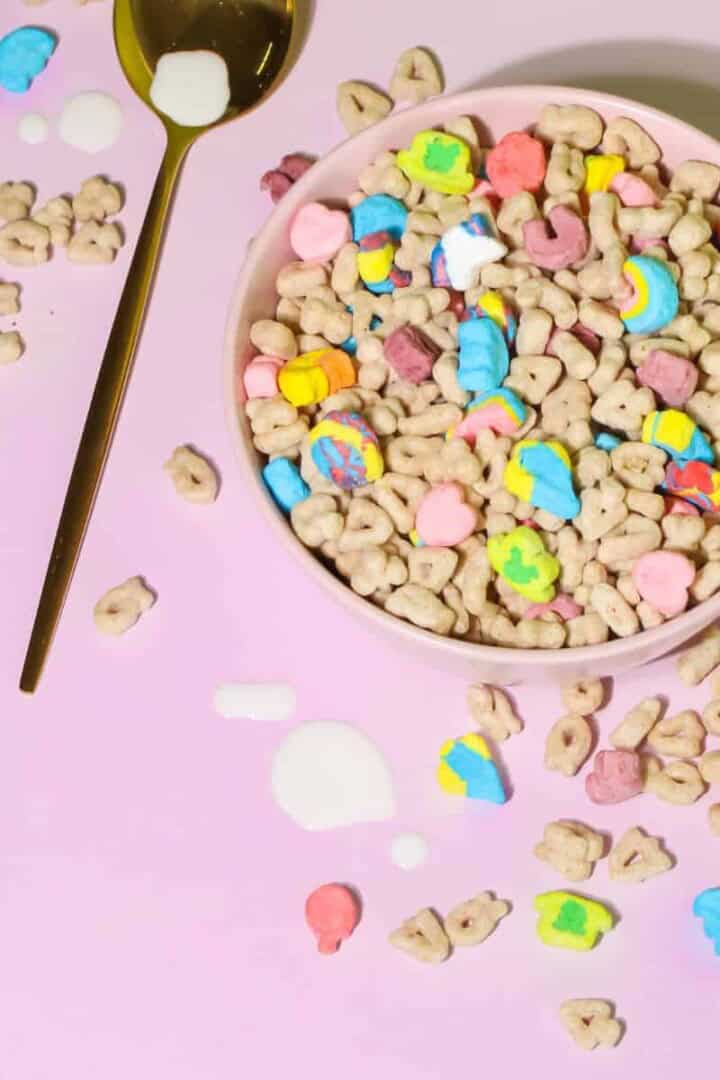 Gluten Free Cereal ini a bowl with marshmallows
