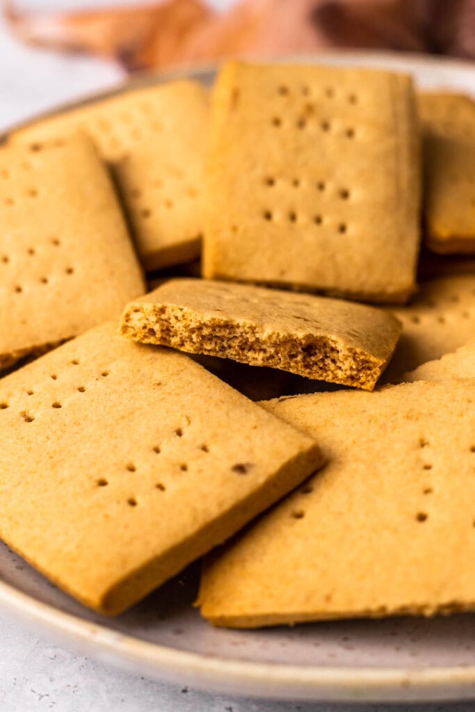 Gluten Free Graham Crackers in a pile