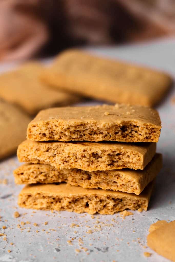 Gluten Free Graham Crackers stacked