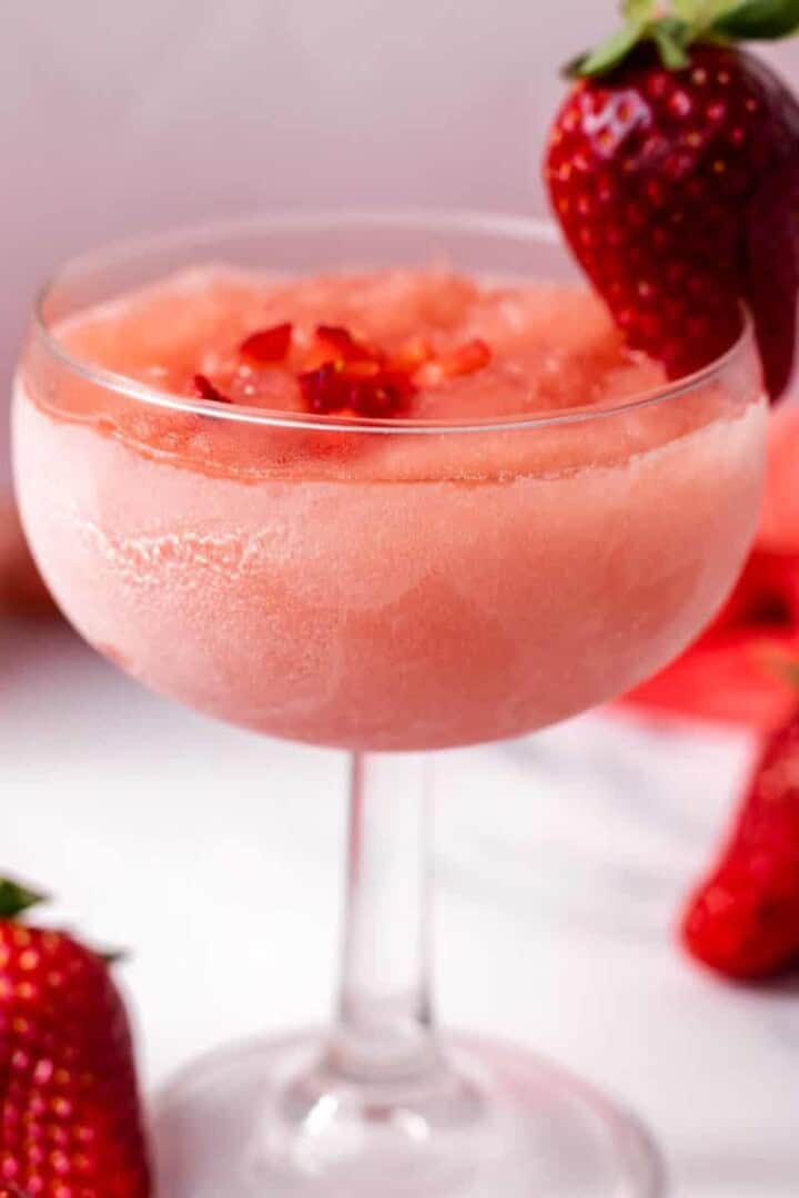 Frosé (Frozen Rosé Recipe) in a glass