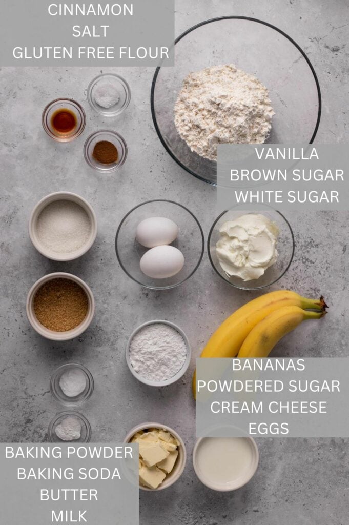 Gluten Free Banana Cake Ingredients