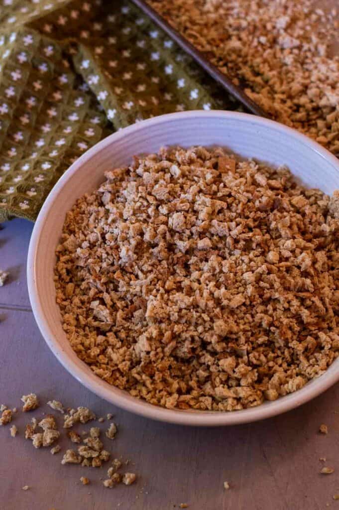 Gluten Free Breadcrumbs in a dish