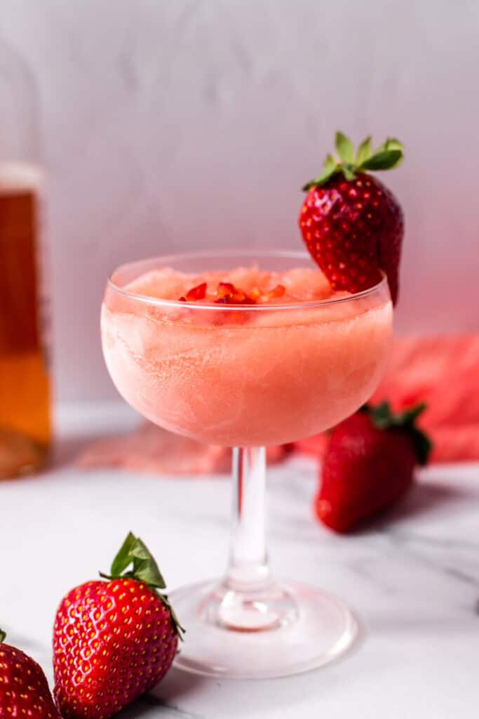 Frosé (Frozen Rosé Recipe) in a glass