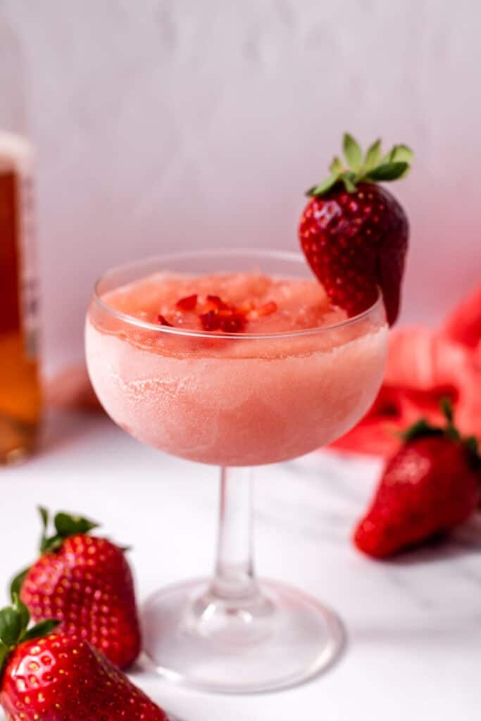 Frosé (Frozen Rosé Recipe) in a glass
