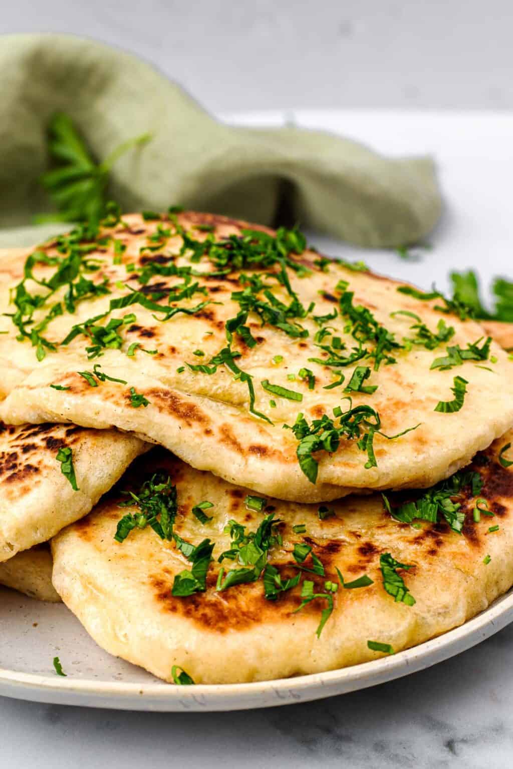 Soft and Chewy Gluten Free Naan Bread