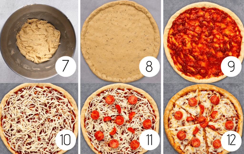 step by step instructions for how to make gluten free pizza