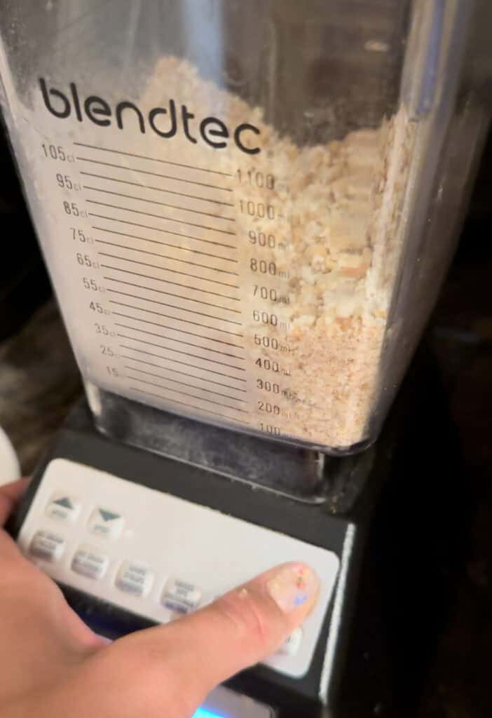 flour and spices in a blender