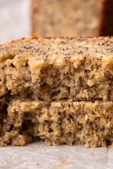 Gluten free banana bread inn slices