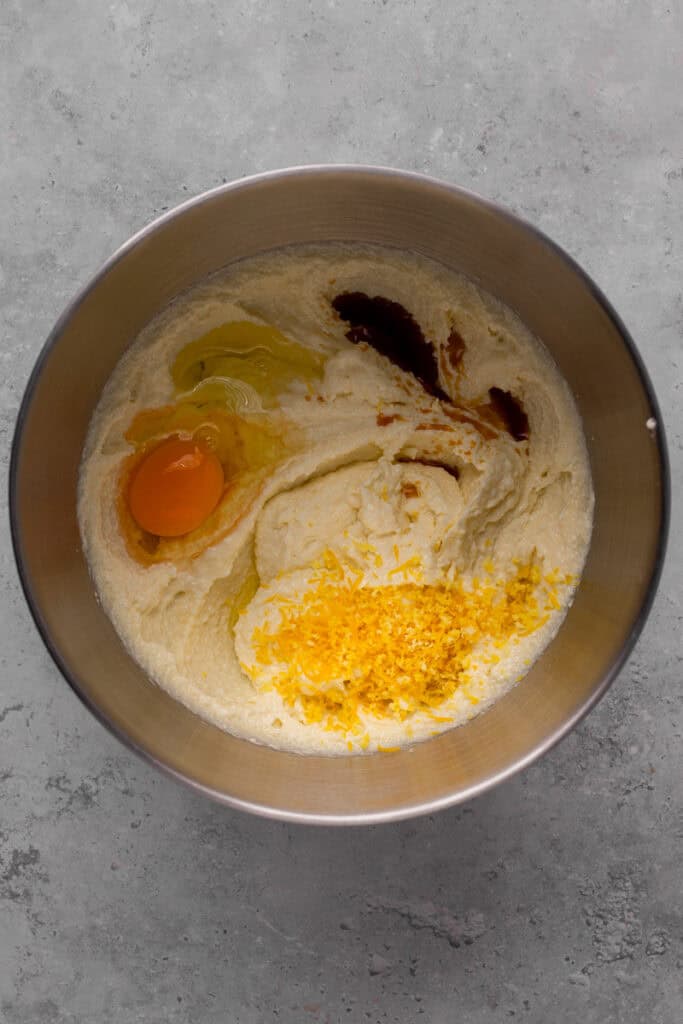 Easy Gluten Free Linzer Cookies dough in a bowl
