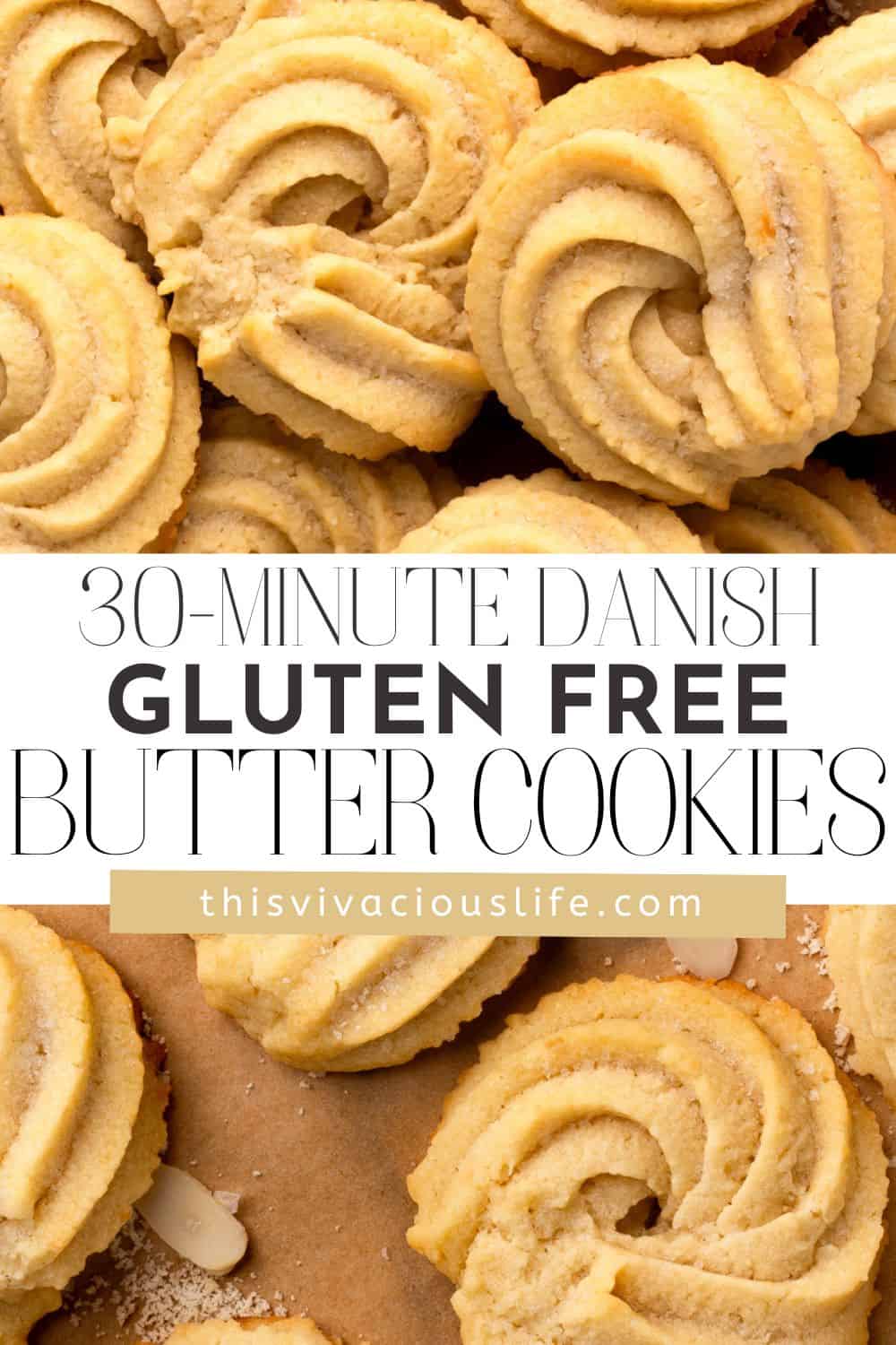 30-Minute Danish Gluten Free Butter Cookies - This Vivacious Life