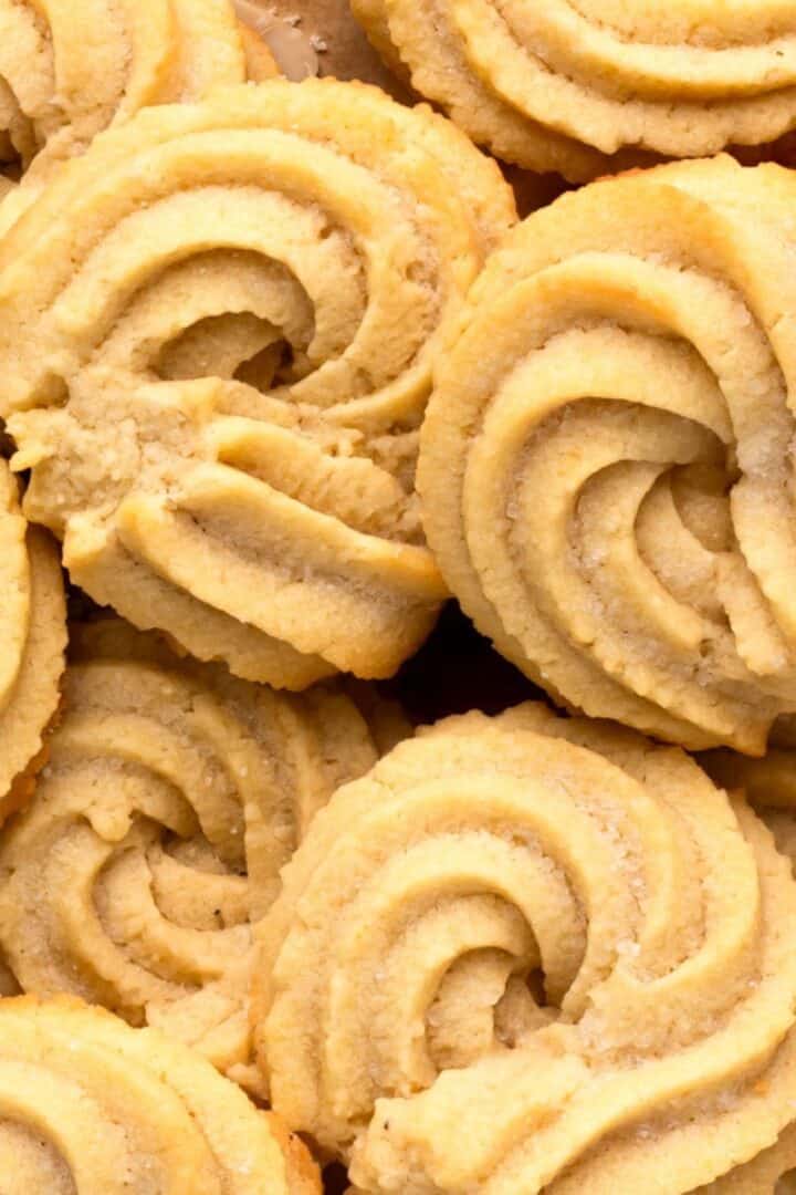 30-Minute Danish Gluten Free Butter Cookies on a tray