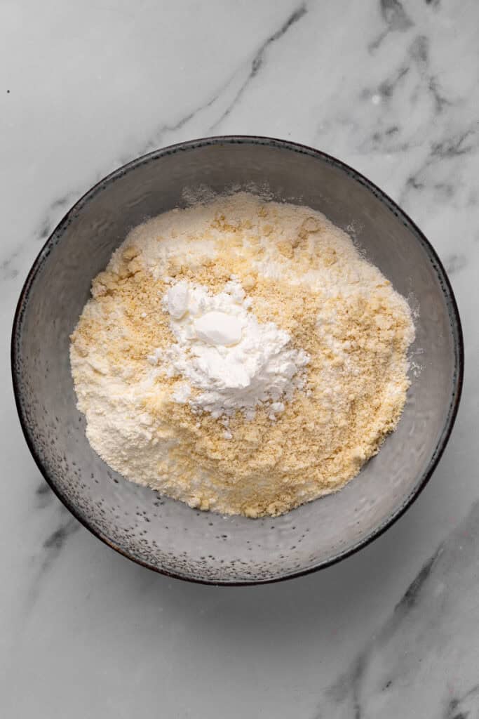 30-Minute Danish Gluten Free Butter Cookies dry ingredients in a bowl